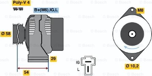 BOSCH 0 986 045 461 - Ģenerators ps1.lv