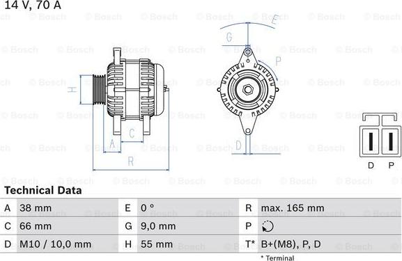 BOSCH 0 986 045 551 - Ģenerators ps1.lv