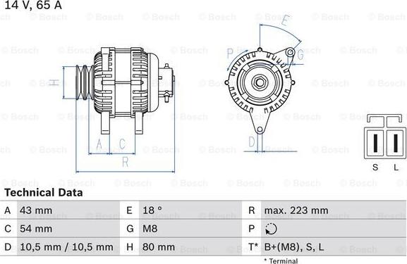 BOSCH 0 986 045 561 - Ģenerators ps1.lv