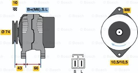 BOSCH 0 986 045 501 - Ģenerators ps1.lv