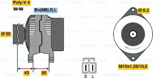 BOSCH 0 986 045 511 - Ģenerators ps1.lv