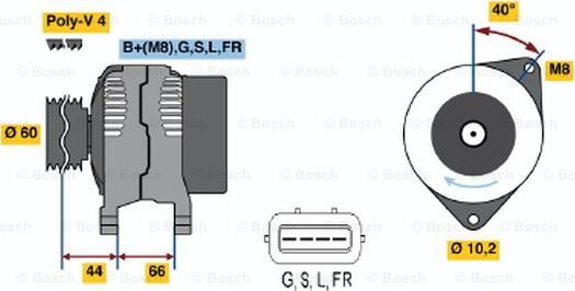 BOSCH 0 986 045 581 - Ģenerators ps1.lv