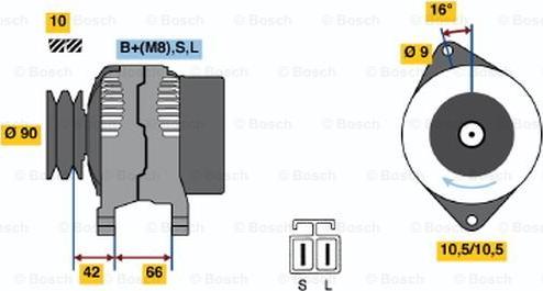 BOSCH 0 986 045 521 - Ģenerators ps1.lv