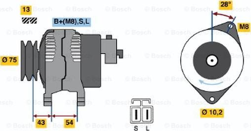 BOSCH 0 986 045 571 - Ģenerators ps1.lv