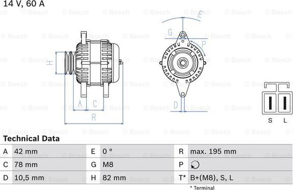 BOSCH 0 986 045 681 - Ģenerators ps1.lv