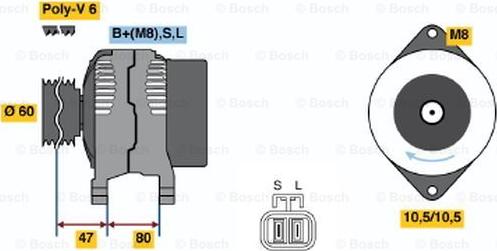 BOSCH 0 986 045 671 - Ģenerators ps1.lv