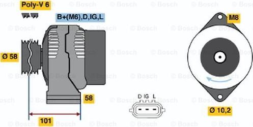 BOSCH 0 986 045 051 - Ģenerators ps1.lv