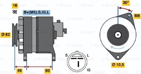 BOSCH 0 986 045 001 - Ģenerators ps1.lv