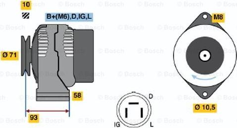 BOSCH 0 986 045 081 - Ģenerators ps1.lv