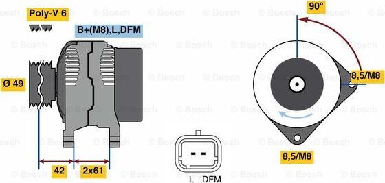 BOSCH 0 986 045 110 - Ģenerators ps1.lv