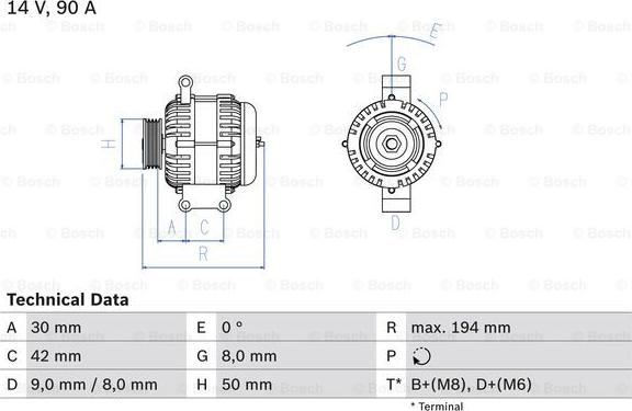 BOSCH 0 986 045 181 - Ģenerators ps1.lv