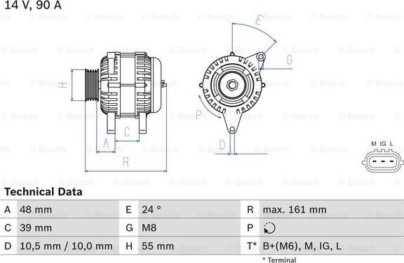 BOSCH 0 986 045 861 - Ģenerators ps1.lv