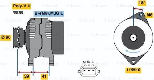 BOSCH 0 986 045 811 - Ģenerators ps1.lv