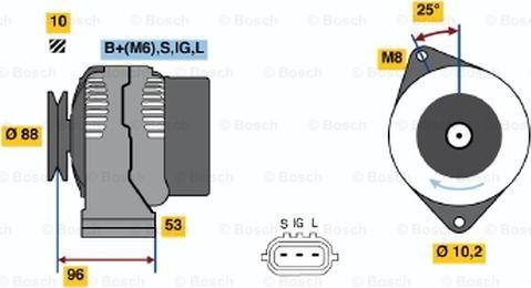 BOSCH 0 986 045 881 - Ģenerators ps1.lv