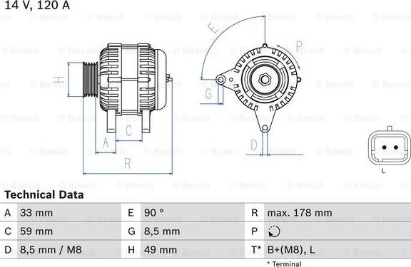 BOSCH 0 986 045 241 - Ģenerators ps1.lv