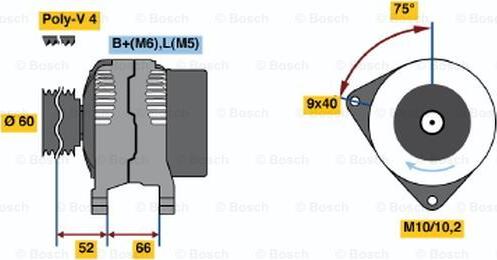 BOSCH 0 986 045 201 - Ģenerators ps1.lv