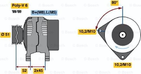 BOSCH 0 986 045 211 - Ģenerators ps1.lv