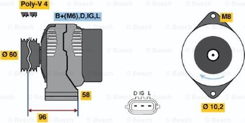 BOSCH 0 986 045 781 - Ģenerators ps1.lv