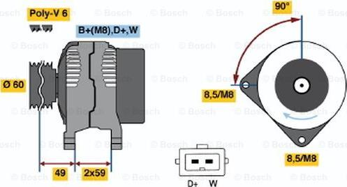 BOSCH 0 986 046 460 - Ģenerators ps1.lv