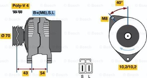 BOSCH 0 986 046 411 - Ģenerators ps1.lv