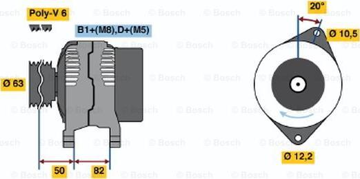 BOSCH 0 986 046 480 - Ģenerators ps1.lv