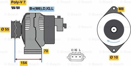 BOSCH 0 986 046 541 - Ģenerators ps1.lv