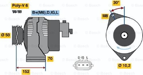 BOSCH 0 986 046 531 - Ģenerators ps1.lv