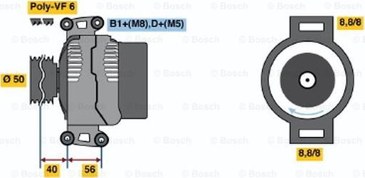 BOSCH 0 986 046 610 - Ģenerators ps1.lv