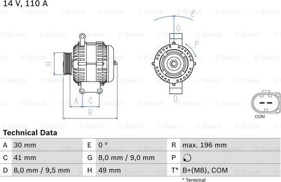 BOSCH 0 986 046 130 - Ģenerators ps1.lv