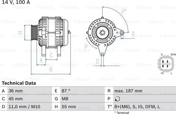 BOSCH 0 986 046 120 - Ģenerators ps1.lv