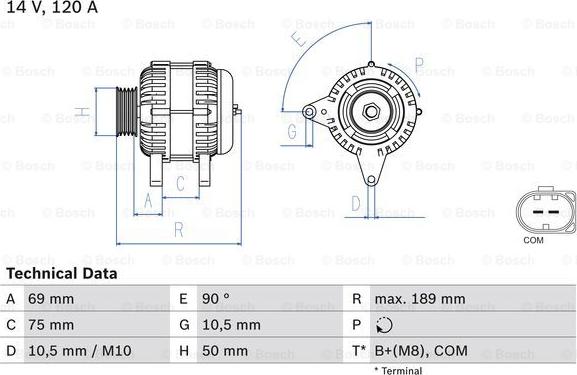 BOSCH 0 986 046 170 - Ģenerators ps1.lv