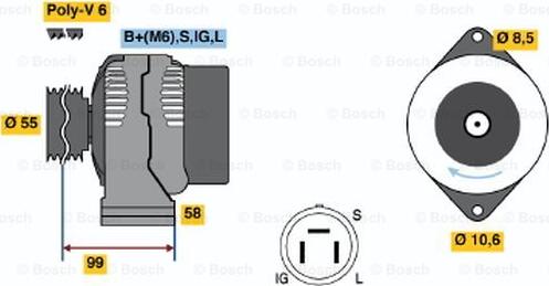 BOSCH 0 986 046 391 - Ģenerators ps1.lv