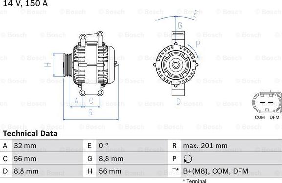 BOSCH 0 986 046 300 - Ģenerators ps1.lv