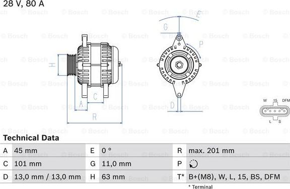 BOSCH 0 986 046 290 - Ģenerators ps1.lv