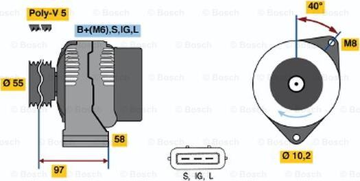 BOSCH 0 986 040 960 - Ģenerators ps1.lv