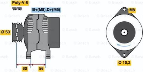 BOSCH 0 986 040 430 - Ģenerators ps1.lv