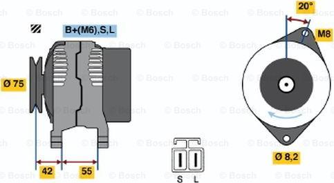 BOSCH 0 986 040 551 - Ģenerators ps1.lv