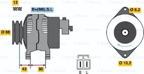 BOSCH 0 986 040 561 - Ģenerators ps1.lv