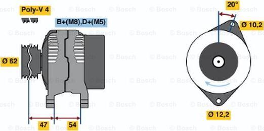 BOSCH 0 986 040 661 - Ģenerators ps1.lv