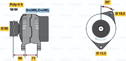 BOSCH 0 986 040 621 - Ģenerators ps1.lv