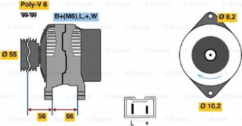 BOSCH 0 986 040 091 - Ģenerators ps1.lv