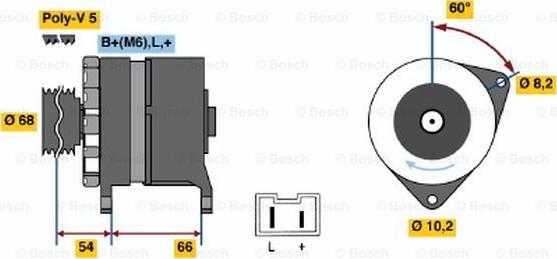 BOSCH 0 986 040 041 - Ģenerators ps1.lv