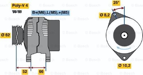 BOSCH 0 986 040 061 - Ģenerators ps1.lv