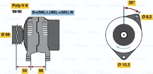 BOSCH 0 986 040 001 - Ģenerators ps1.lv