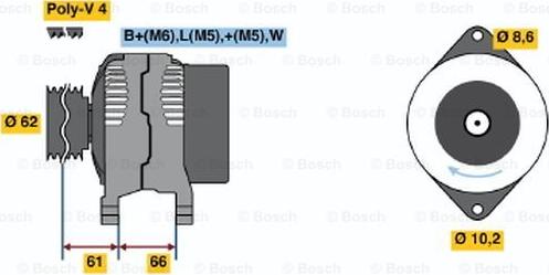 BOSCH 0 986 040 161 - Ģenerators ps1.lv