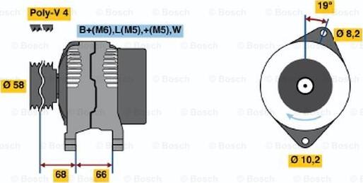 BOSCH 0 986 040 101 - Ģenerators ps1.lv