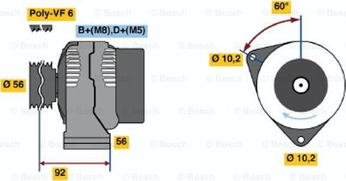 BOSCH 0 986 040 170 - Ģenerators ps1.lv