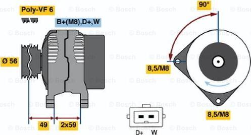 BOSCH 0 986 040 860 - Ģenerators ps1.lv