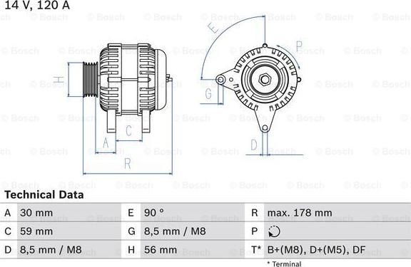 BOSCH 0 986 040 350 - Ģenerators ps1.lv