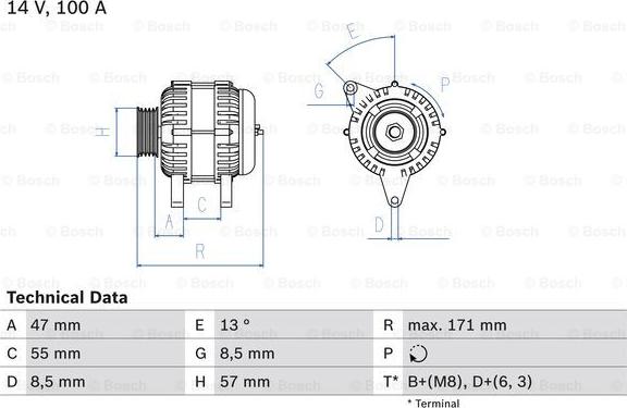 BOSCH 0 986 040 370 - Ģenerators ps1.lv